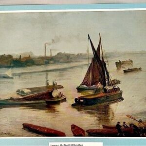 Art Print, Lamented James McNeill Whistler, Grey and Silver, Old Battersea Reach